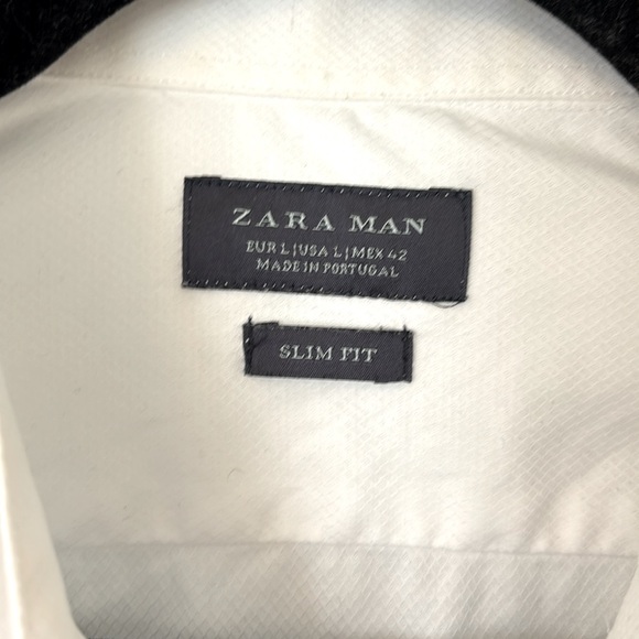 Mens White Dress Shirt by Zara Man - Picture 2 of 4